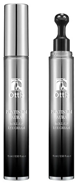 Крем для век с платиной и экстрактом черной икры Ottie Platinum Aura Roll-Up Eye Cream, 15мл