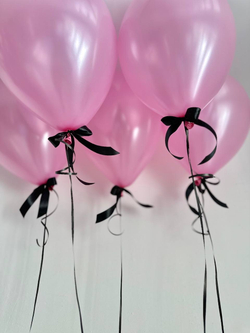 Воздушные шары для девочки на 12 лет, с бантиками №2990