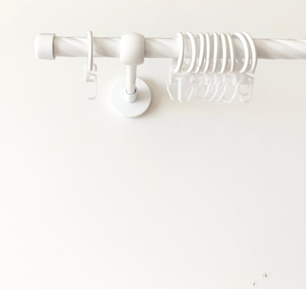 Карниз кованый витой "Заглушка Ост" d 16 однорядный, цвет белый