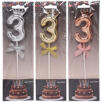 Топпер Цифра Королевский вечер «3» 22 см , микс