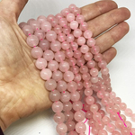 1465-10 Розовый кварц Мадагаскар. 10 мм, 38см
