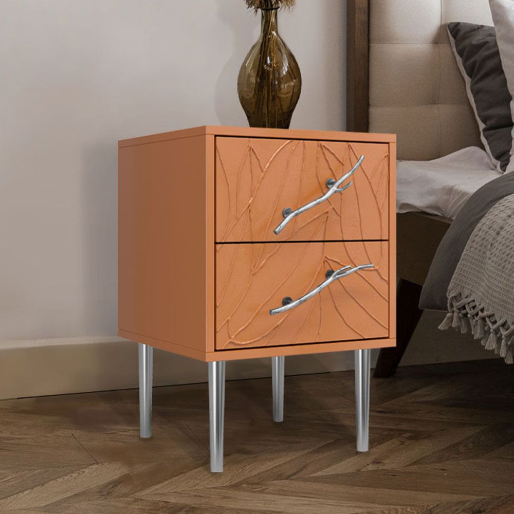 Тумба Арт Колор leaves Стайл Сильвер Томленый оранжевый