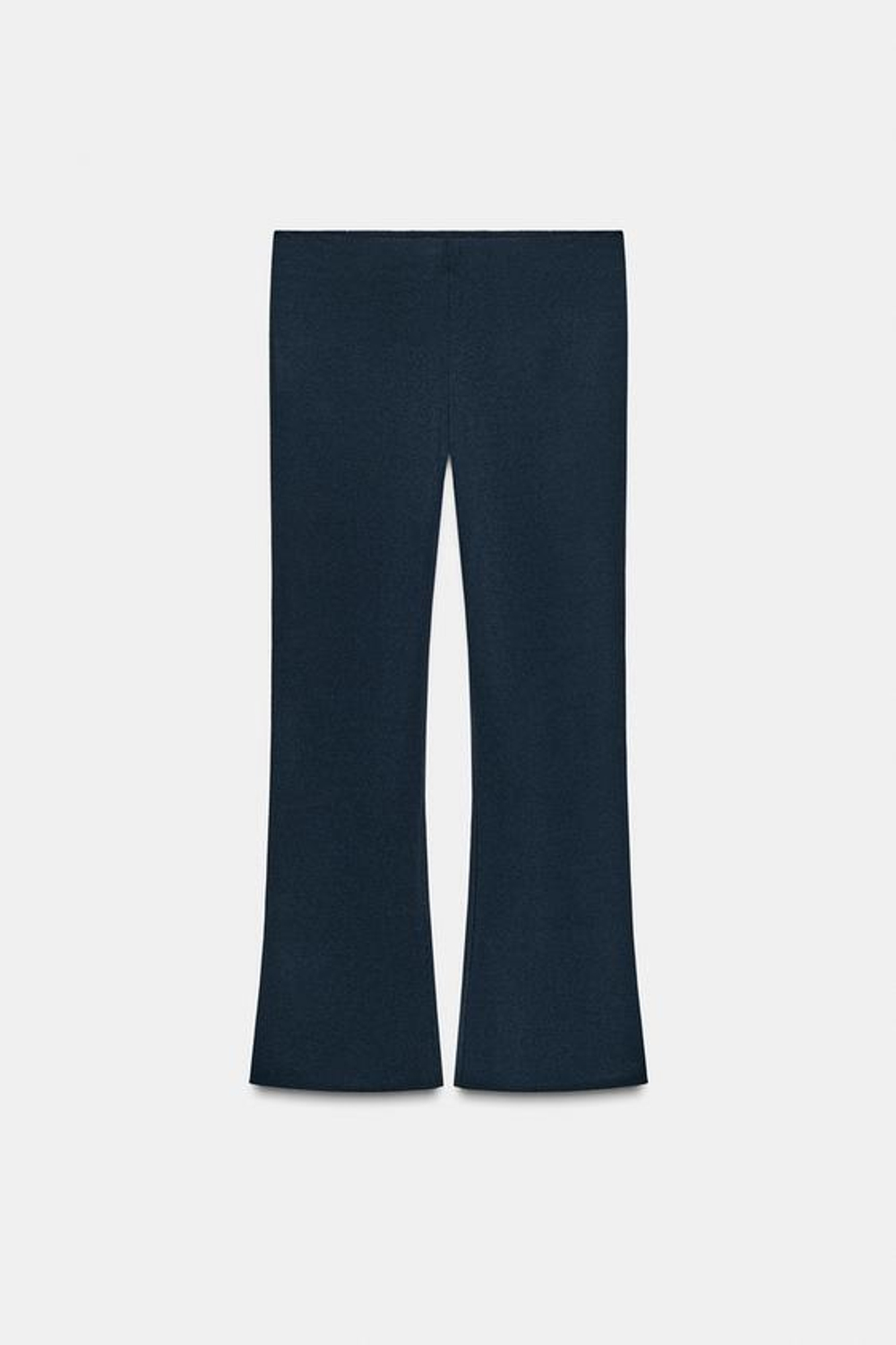 ZARA ПРЯМЫЕ ТРИКОТАЖНЫЕ БРЮКИ, МОРСКОЙ СИНИЙ