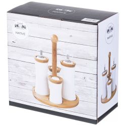 НАБОР ДЛЯ СПЕЦИЙ LEFARD "NATIVE" 4 ПР. НА ДЕРЕВ. ПОДСТАВКЕ (КОР=16НАБ.)