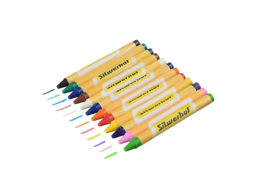 Мелки воск. 12 цв. Silwerhof Солнечная коллекция круглые 884171-12