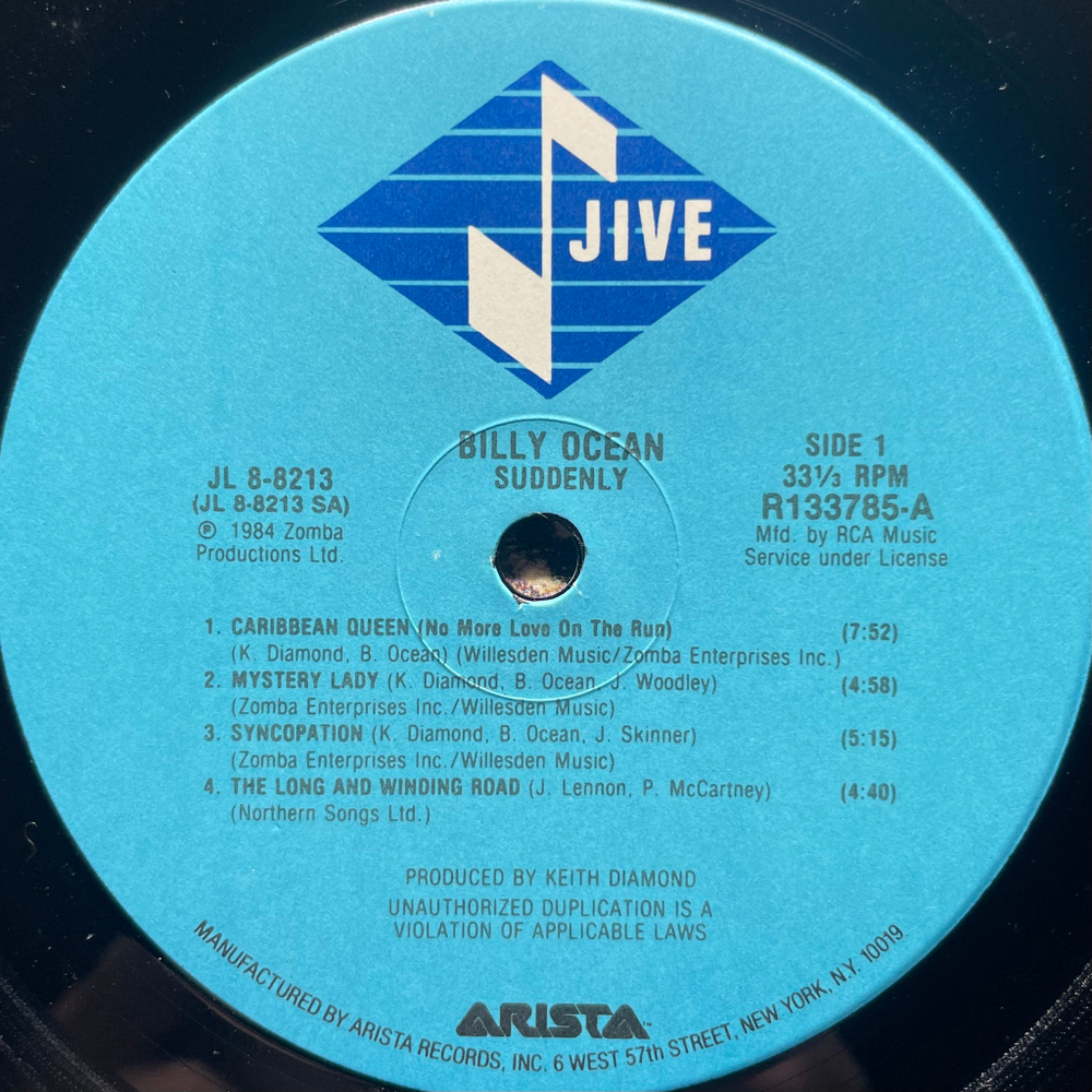 Billy Ocean ‎– Suddenly (США 1984г.)
