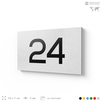 Табличка с номером 24 на дверь квартиры, для офиса, кабинета, аудитории, склада, белая 120х70 мм, Айдентика Технолоджи
