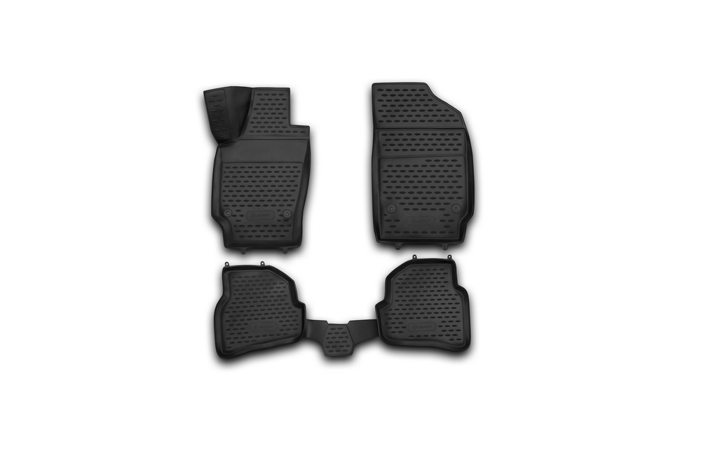 Коврики 3D в салон подходит для VOLKSWAGEN Polo (V, Vp) 2009-2020, хэтчбек, 4 шт. (полиуретан) Element.NLC.3D.51.28.210KH