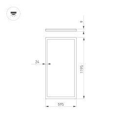 Светильник DL-INTENSO-S600x1200-60W Warm3000 (WH, 120 deg, 230V) (Arlight, IP40 Металл, 3 года) 036241