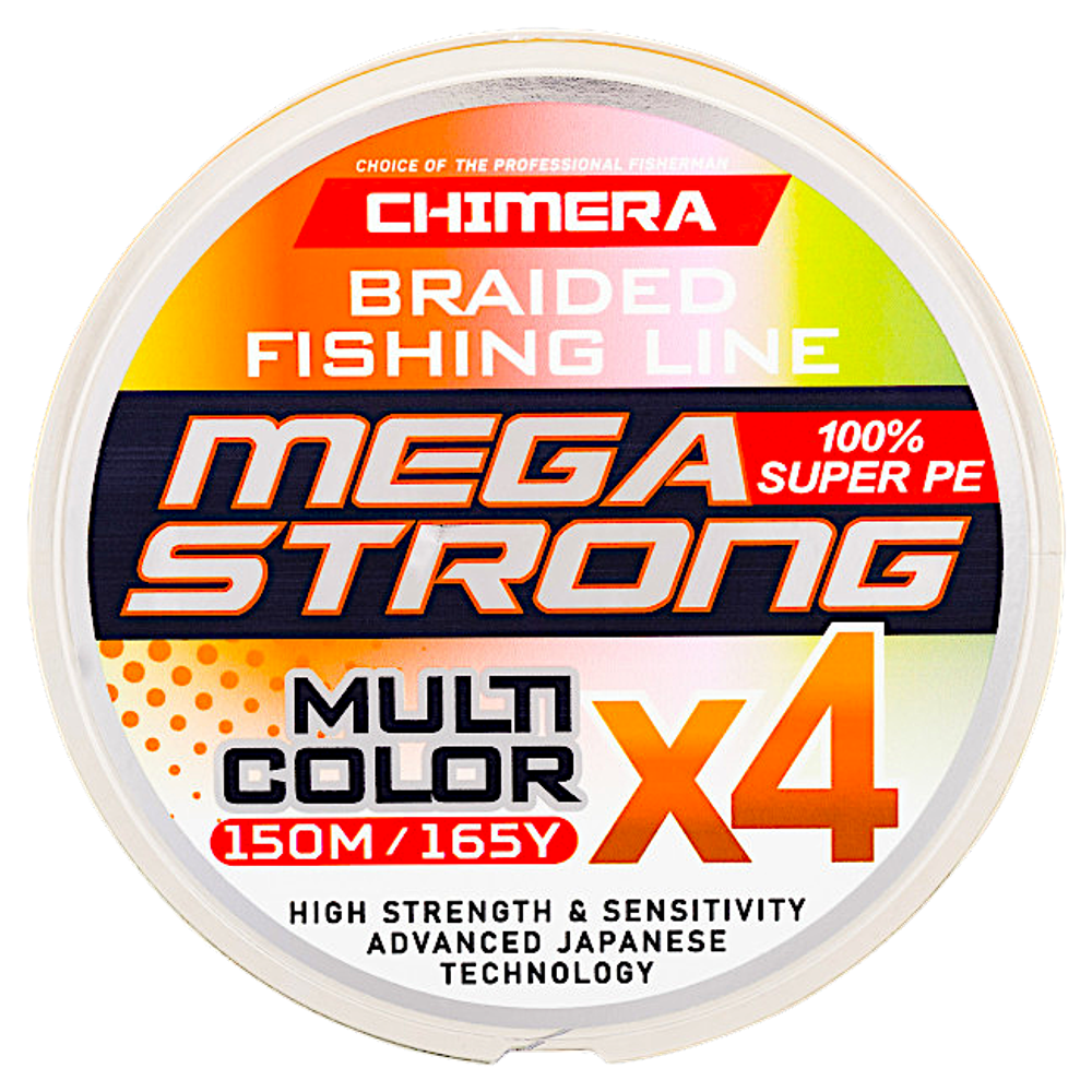 Шнур Chimera Megastrong Multicolor X4 150м 0.18мм  10.25кг