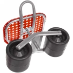 Стул садовый на колесах для прополки и работы в саду 35*47*14см с поворотным механизмом(360°), цвет красный