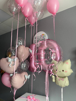 Набор шаров кристально розовый