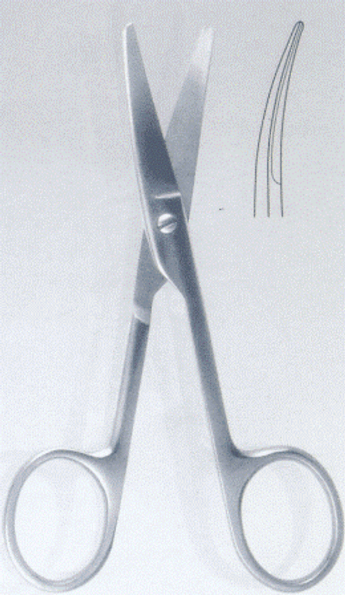 ВР- Н-234 Ножницы тупоконечные вертикальноизогнутые, 140 мм