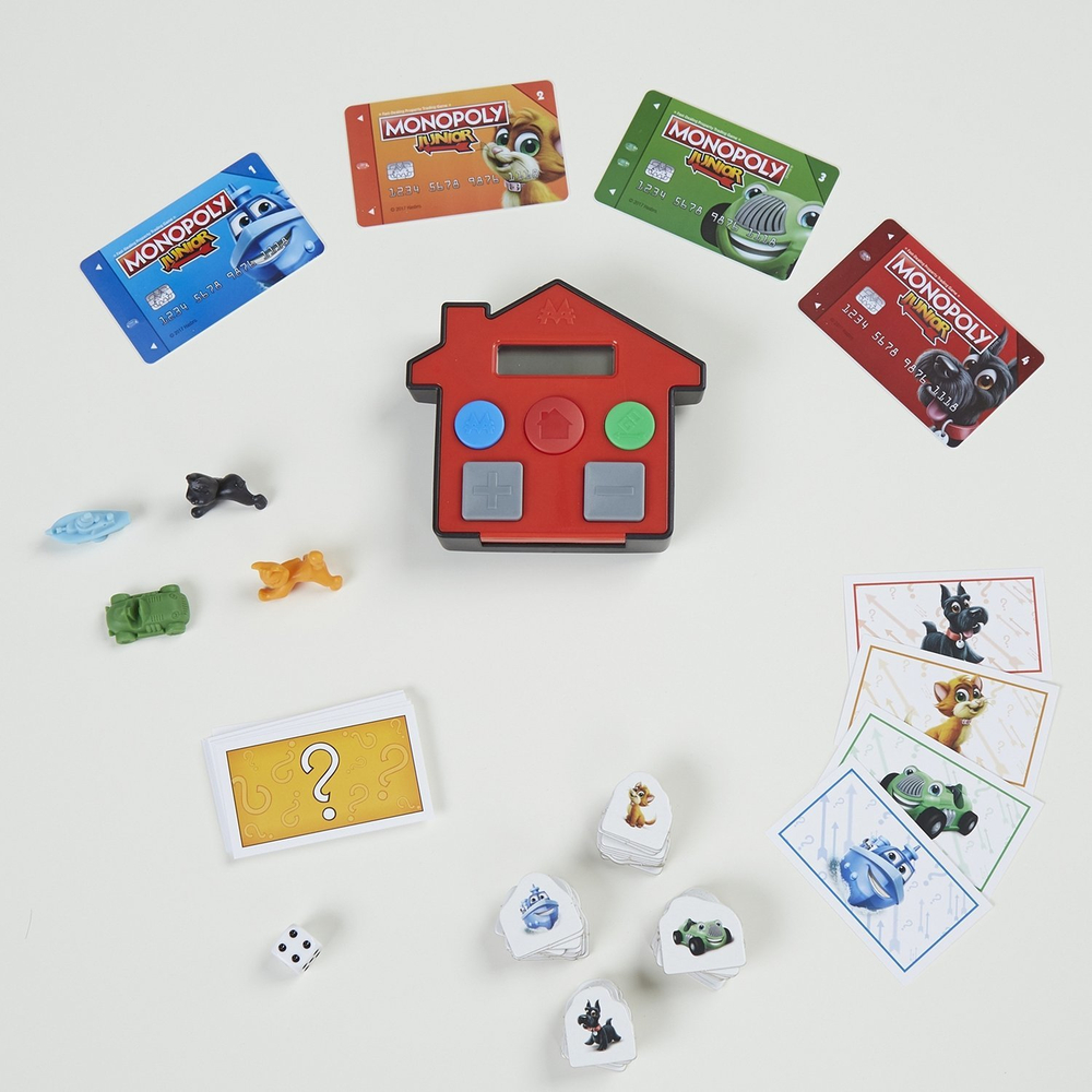 Hasbro: Игра настольная Монополия Джуниор с банковскими картами E1842 — Gaming Junior Monopoly Electronic Banking — Хасбро