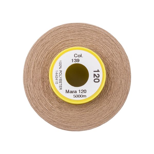 Нитка Gutermann Mara 120 (5000 метров), 1 боб., универсальная | 139 бежево-коричневый