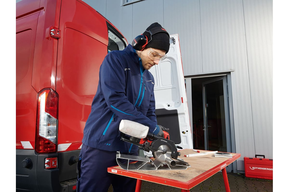 Аккумуляторный труборез Rothenberger PIPECUT mini, пильное полотно, ролик опора, зар уст-во, со спец. шиной