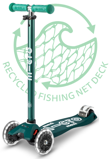 Самокат Maxi Micro Deluxe ECO Green LED