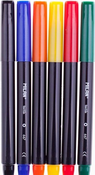 Flomaster \ фломастер BOX 6 FIBREPENS FOR PAINTING ON FABRICS