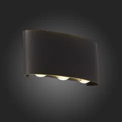 SL089.401.06 Светильник уличный настенный ST-Luce Черный кварцевый LED 6*1W 4000K BISELLO