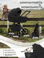 Коляска 3 в 1 Sweet Baby SBL Elegante Pro + автокресло Premier Grey Black