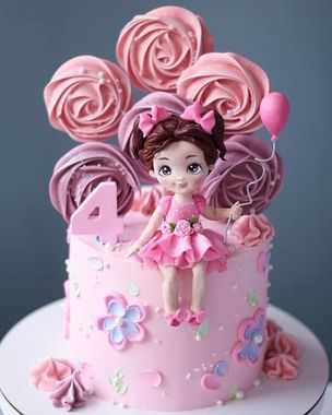 Детский торт для девочки на 4 годика