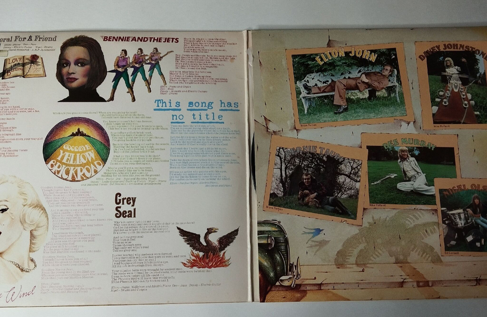 Винтажная виниловая пластинка LP Elton John Goodbye Yellow Brick Road (Japan 1973) (No Obi) Dirty Little Girl