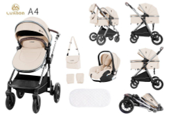 Коляска трансформер 2в1 с перекидной ручкой Luxmom A4 Коричневый