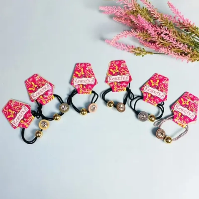 Резинка для волос 1шт «Кокетка - Krasa Kiki», микс 5 цветов, d-5.5см