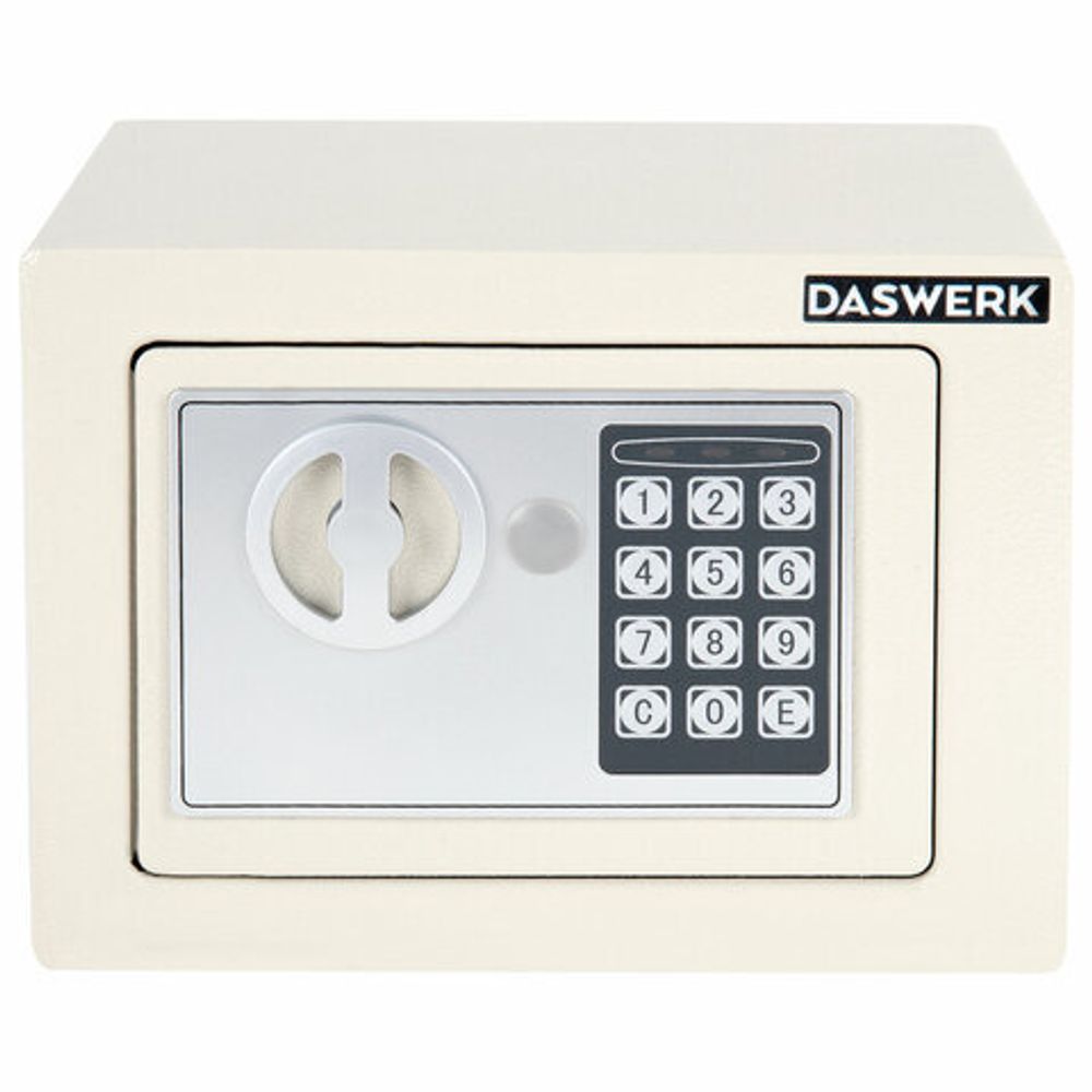 Сейф мебельный DASWERK SC-170EL (170х230х170 мм), электронный замок, бежевый, 291340