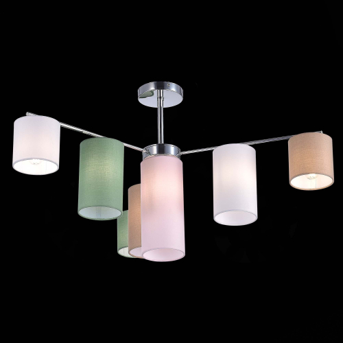 SLE300602-07 Светильник потолочный Хром/Белый, Бежевый, Зеленый E14 7*40W