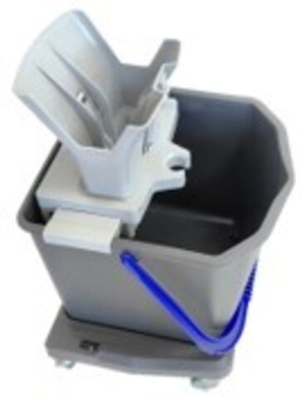 Комплект для уборки пола (колесная база, ведро 25л с синей/красной ручкой, фиксаторы, WRQL)