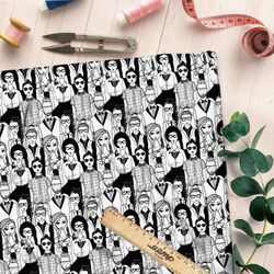 Ткань мембрана толпа девушек