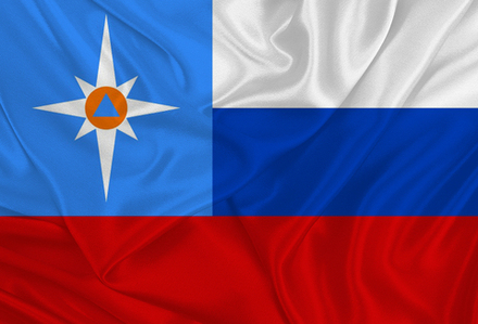 Флаг МЧС России ( Представительский ) 90х135
