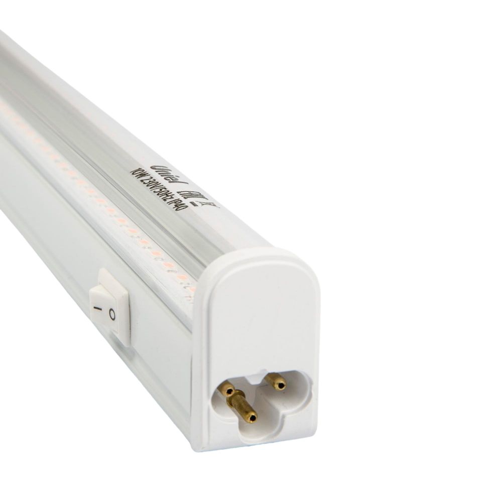 ULI-P10-10W-SPFR IP40 WHITE Светильник для растений светодиодный линейный. 560мм. выкл. на корпусе. Спектр для фотосинтеза. TM Uniel