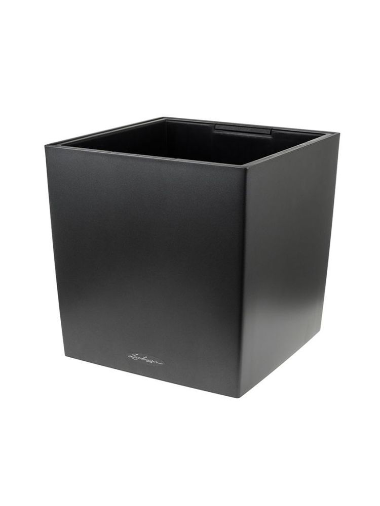 Кашпо Lechuza &quot;Cube Premium Complete charcoal metallic&quot; (пластик), 40x40xH40 см