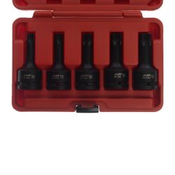 JTC (JTC-J605T) Набор головок торцевых 3/4" TORX (Т60-Т100) ударных L=100мм 5 предметов в кейсе
