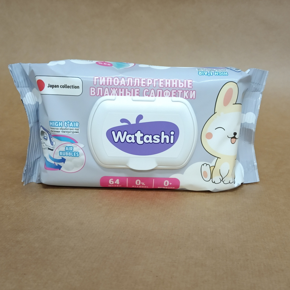 WATASHI Влажные салфетки для детей
