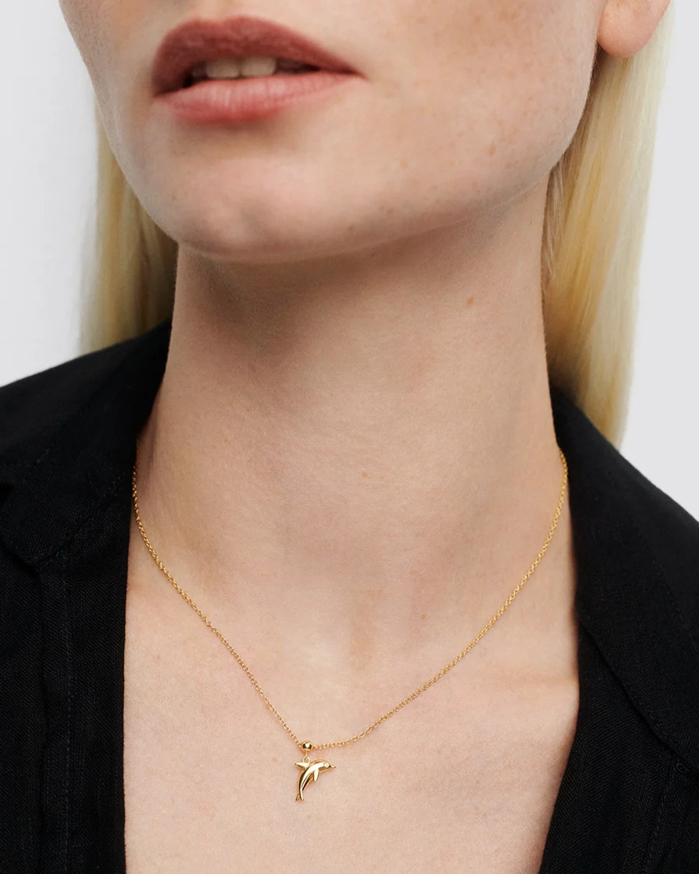 Подвеска-шарм Dolphin серебро 925 пробы покрытое золотом