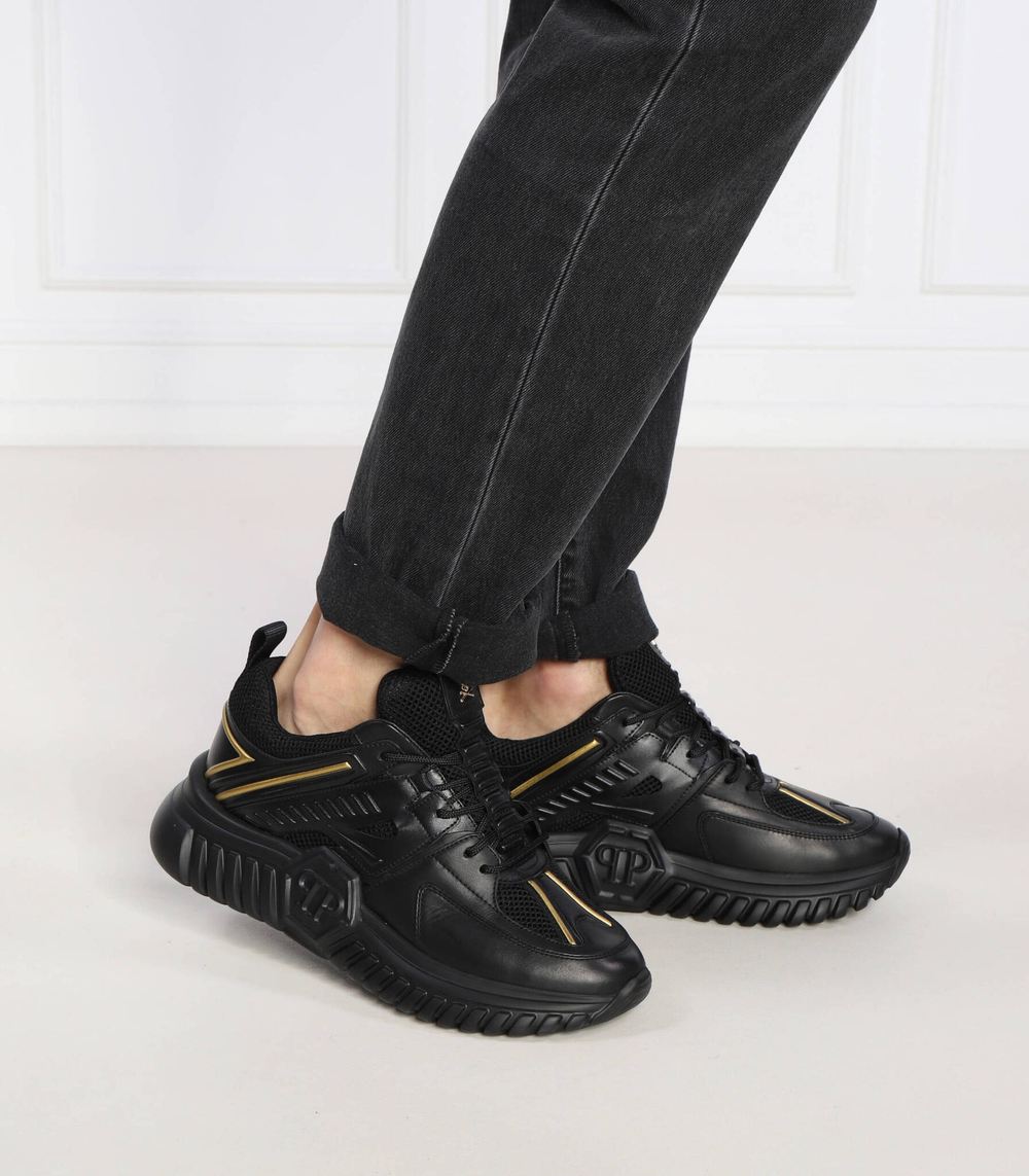 Кожаные кроссовки Philipp Plein - черный(USC0405 PLE075N)