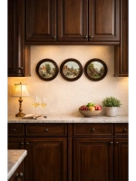 Картина на стену в круглой раме на холсте 27 см