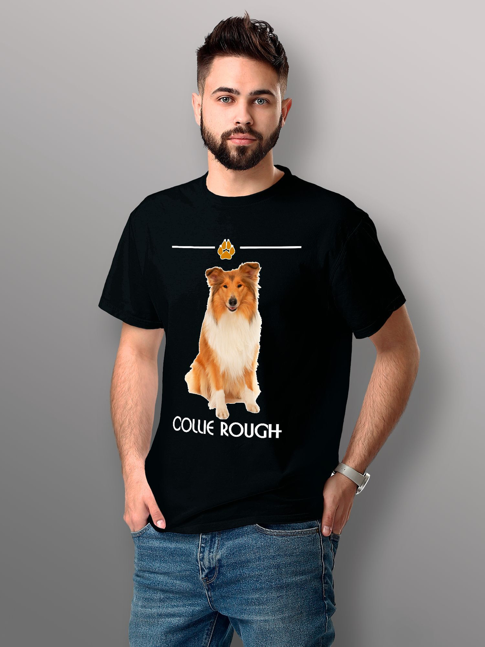 Футболка собака породы колли