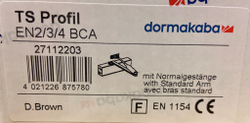 dormakaba (ex. DORMA) TS Profil доводчик со стандартным складным рычагом в комплекте