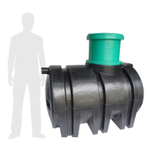 Септик "Эко 1500 Н" (накопительная ёмкость) с удлиняющей горловиной 1,0 метр Экогрупп ДВ 1500 л.(1500x1100x2100см;) - арт.561187