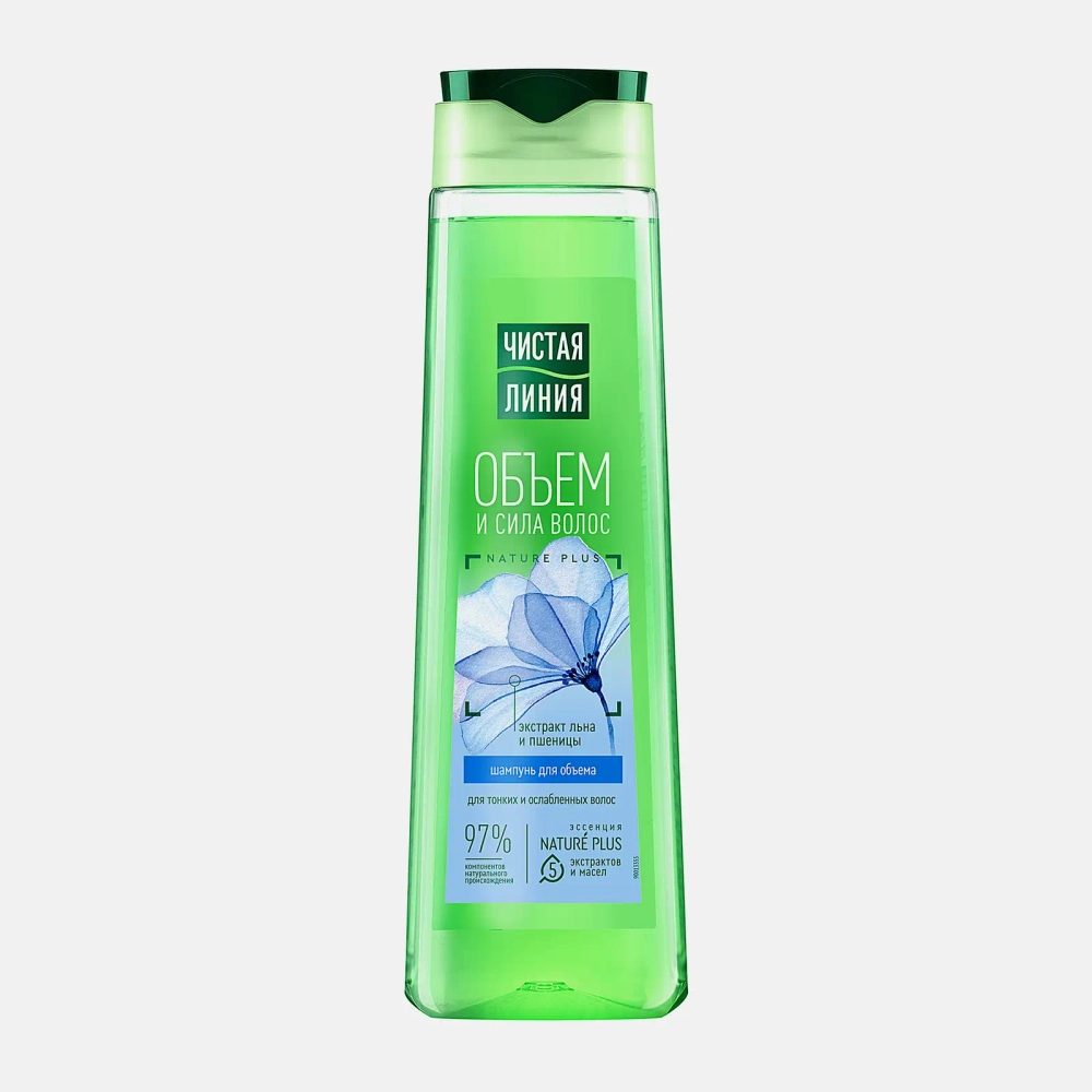Шампунь для тонких и ослабленных волос Объем и сила Чистая линия 400мл