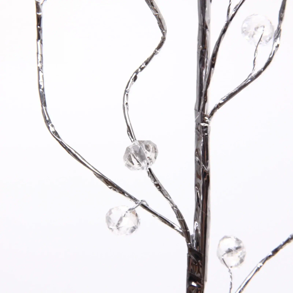 Ветка декоративная «Серебряная тайна» 64 см, Серебро