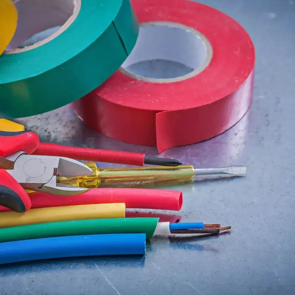 Изолента, набор электроизоляционных клейких лент из 5 цветов, 15мм*10 метров