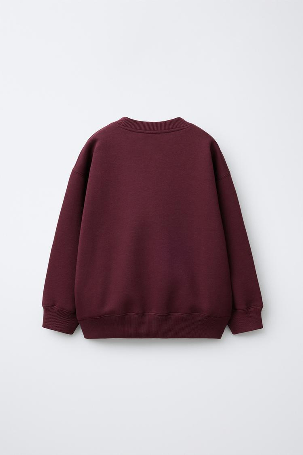 ZARA ТОЛСТОВКА С ВЫШИТОЙ НАДПИСЬЮ, БУРГУНДИ