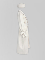 Пальто Agdali Brand длинное однотонное на две пуговицы с завязками на рукавах