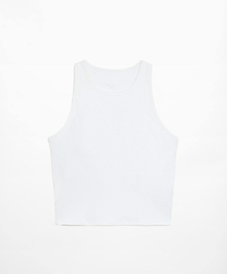 Oysho Майка Comfortlux в рубчик, белый