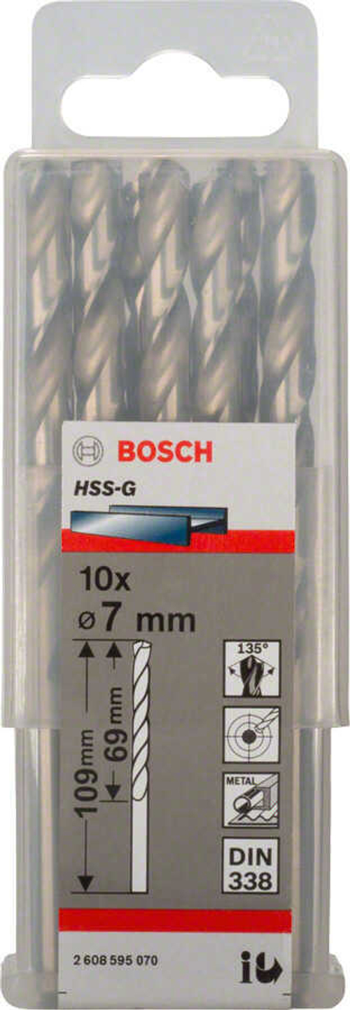 Сверло по металлу HSS-G 7,5 мм BOSCH 2608595071